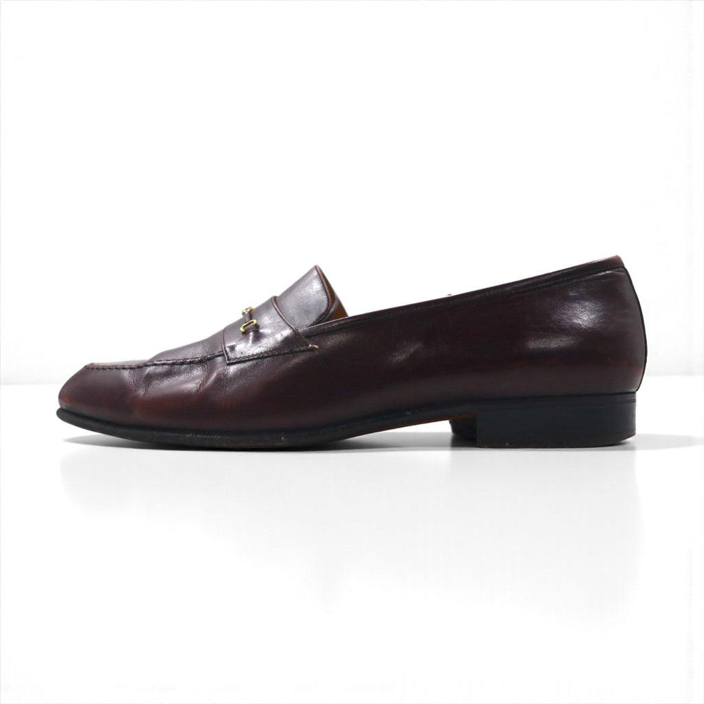 Salvatore Ferragamo Horsebit Loafers, Size 27.5cm, Leather Moccasins, 4505 220, Made in Italy