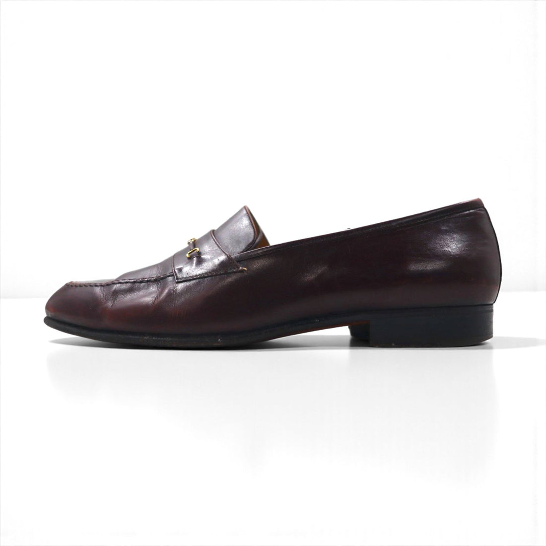 Salvatore Ferragamo Horsebit Loafers, Size 27.5cm, Leather Moccasins, 4505 220, Made in Italy