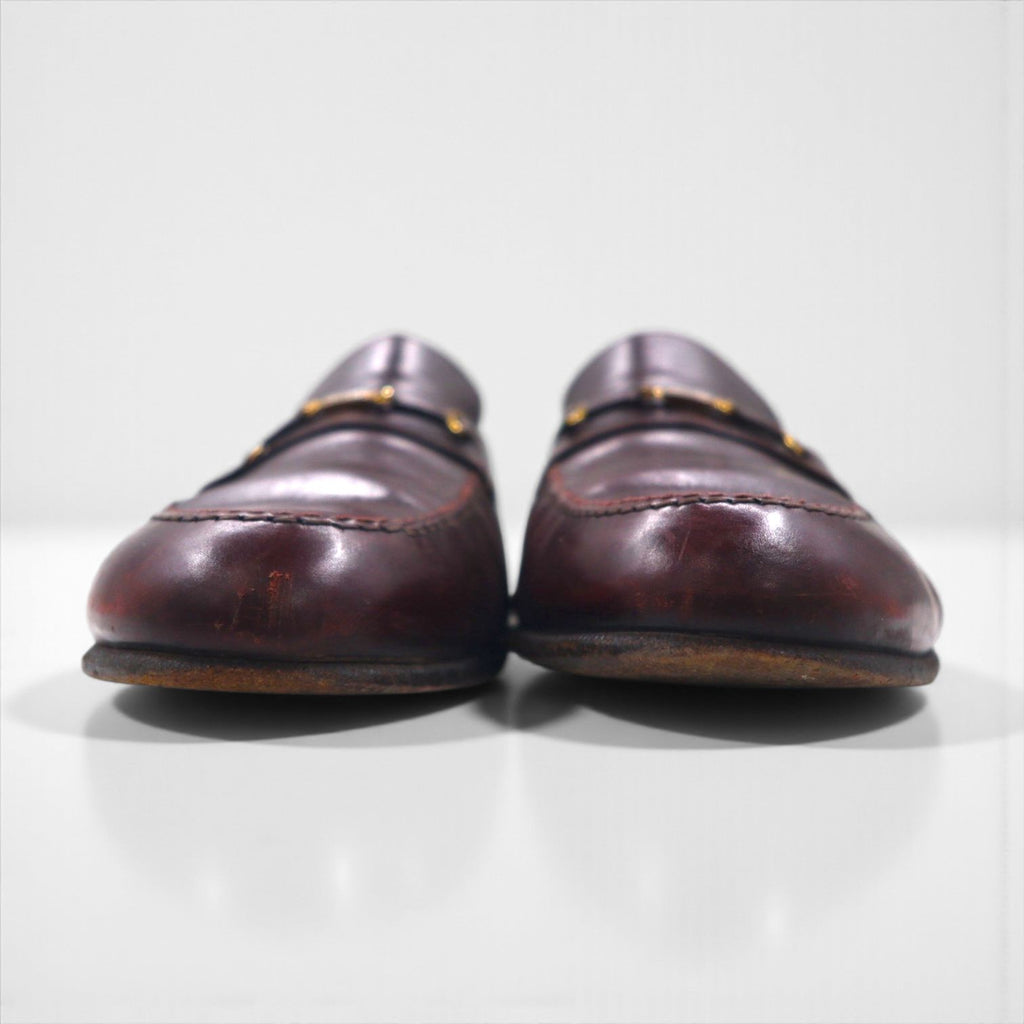 Salvatore Ferragamo Horsebit Loafers, Size 27.5cm, Leather Moccasins, 4505 220, Made in Italy