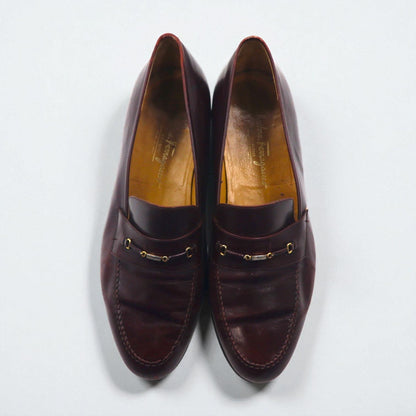 Salvatore Ferragamo Horsebit Loafers, Size 27.5cm, Leather Moccasins, 4505 220, Made in Italy