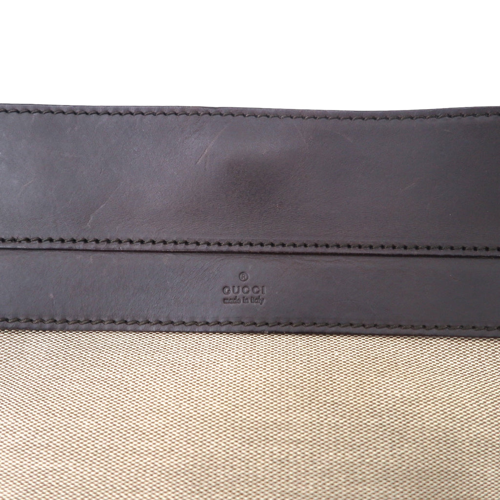 GUCCI 2WAY canvas tote bag shoulder bag beige leather switching 106301 1705