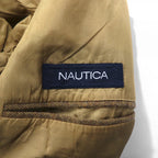 NAUTICA Indian Tweed 2B Tailored Jacket Blazer L Beige Wool