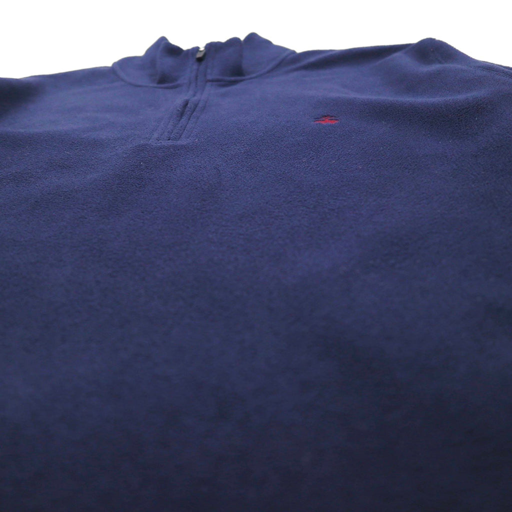 Brooks Brothers ハーフジップ フリースジャケット XL ネイビー ワンポイントロゴ