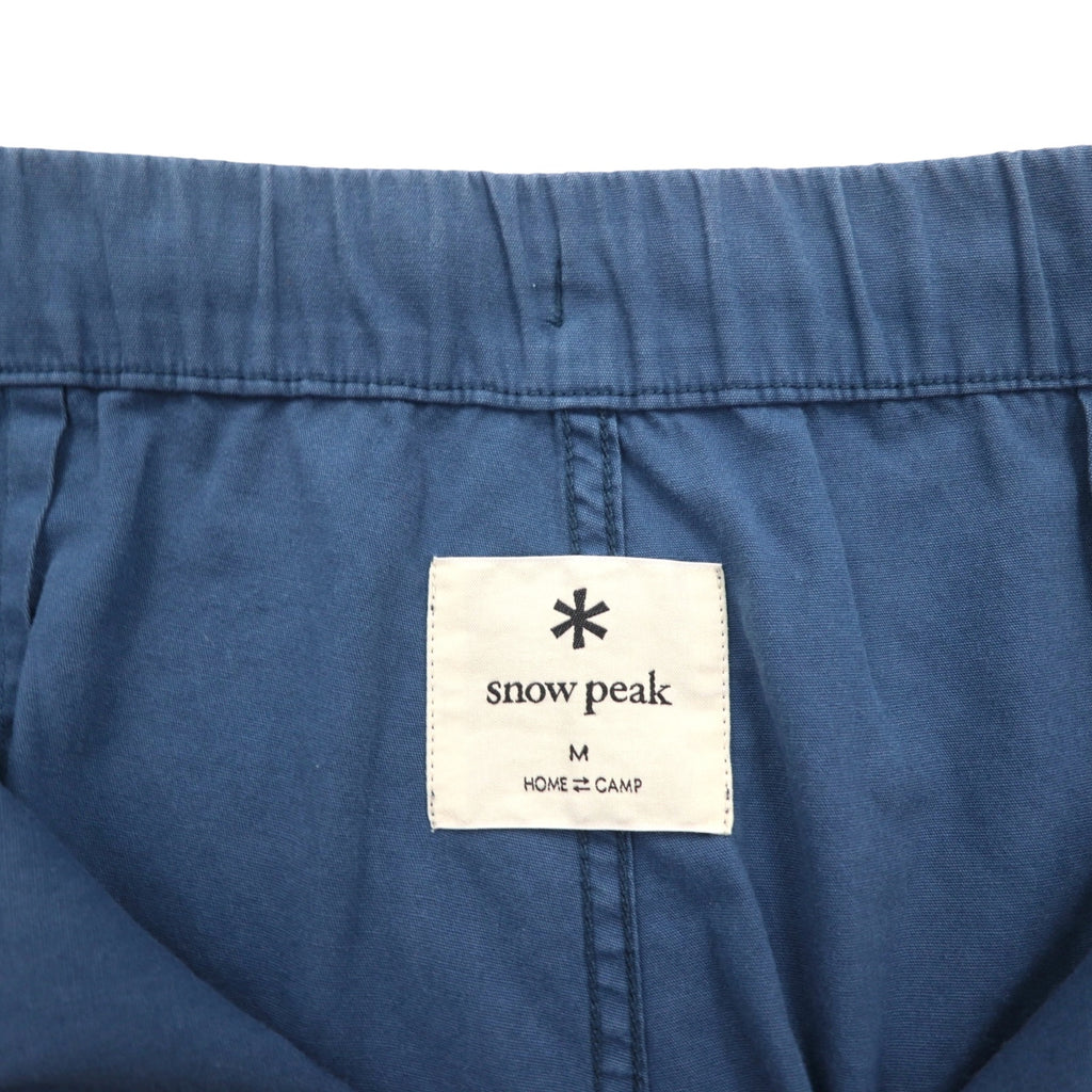Snow Peak Natural Dyed Recycled Cotton Shorts, Size M, Navy, Recycled Cotton, PA-23SU105
