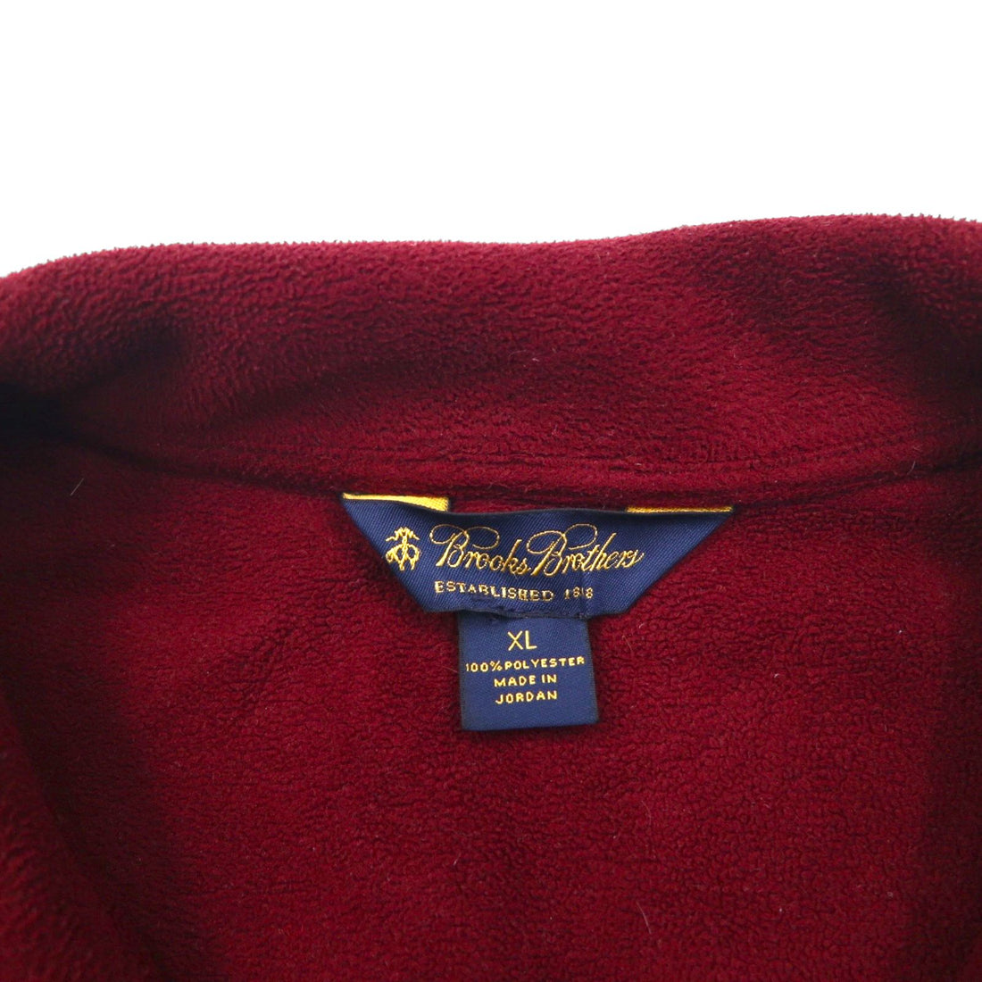 Brooks Brothers Half-Zip Fleece Jacket, XL, Navy, with One-Point Logo