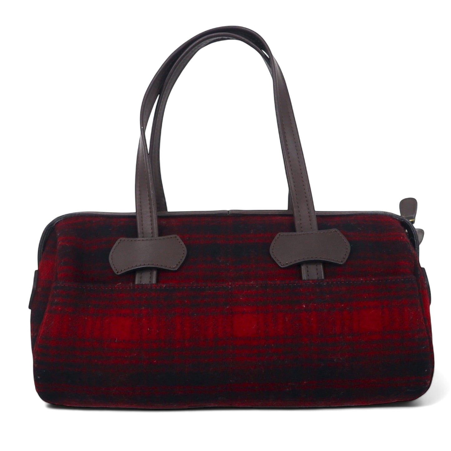 PORTER GIRL × WOOLRICH キャビン ミニボストンバッグ ハンドバッグ レッド ウール レザー チェック CABIN BOSTON BAG SMALL 日本製