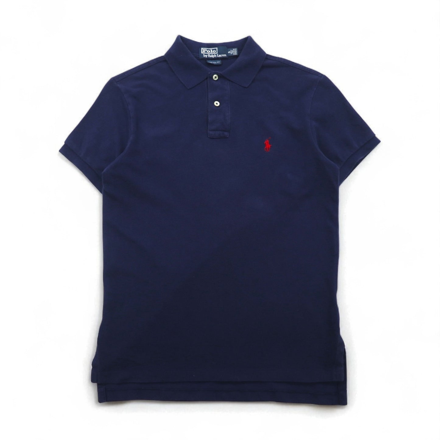 Polo by Ralph Lauren 90s Polo Shirt, Size Small, Navy Cotton, Pique with Small Pony Embroidery
