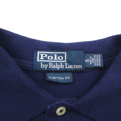 Polo by Ralph Lauren 90s Polo Shirt, Size Small, Navy Cotton, Pique with Small Pony Embroidery