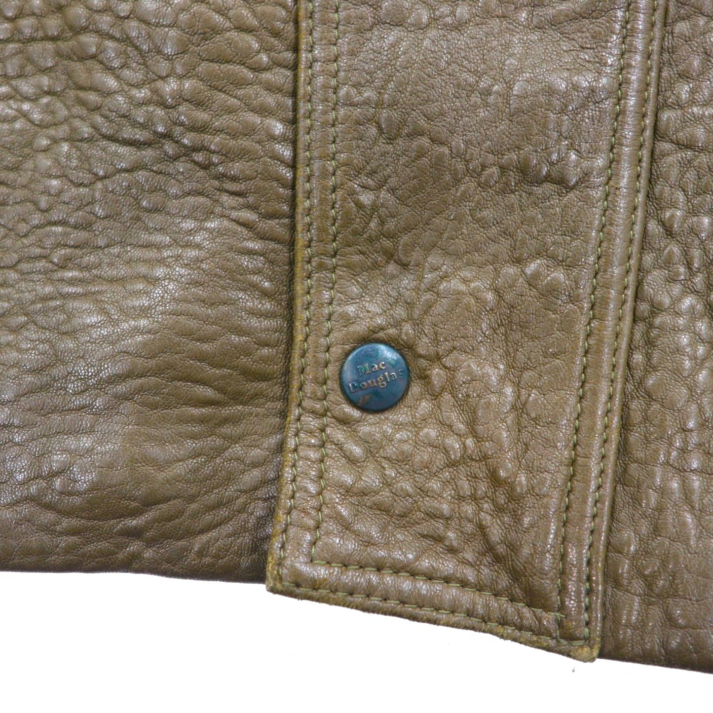 80s France Vintage Belted Leather Jacket シボ革 レザーコート XL 比翼 ベルト付き 80年代 フランス製 McDouglas PARIS