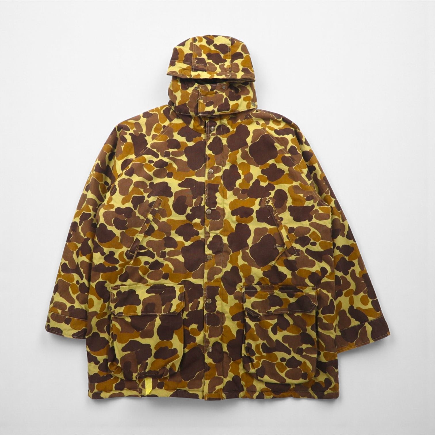 MOUNT'N PRAIRIE 90s Duck Hunter Camo Hunting Jacket, XL, Khaki, Padded, Detachable Hood