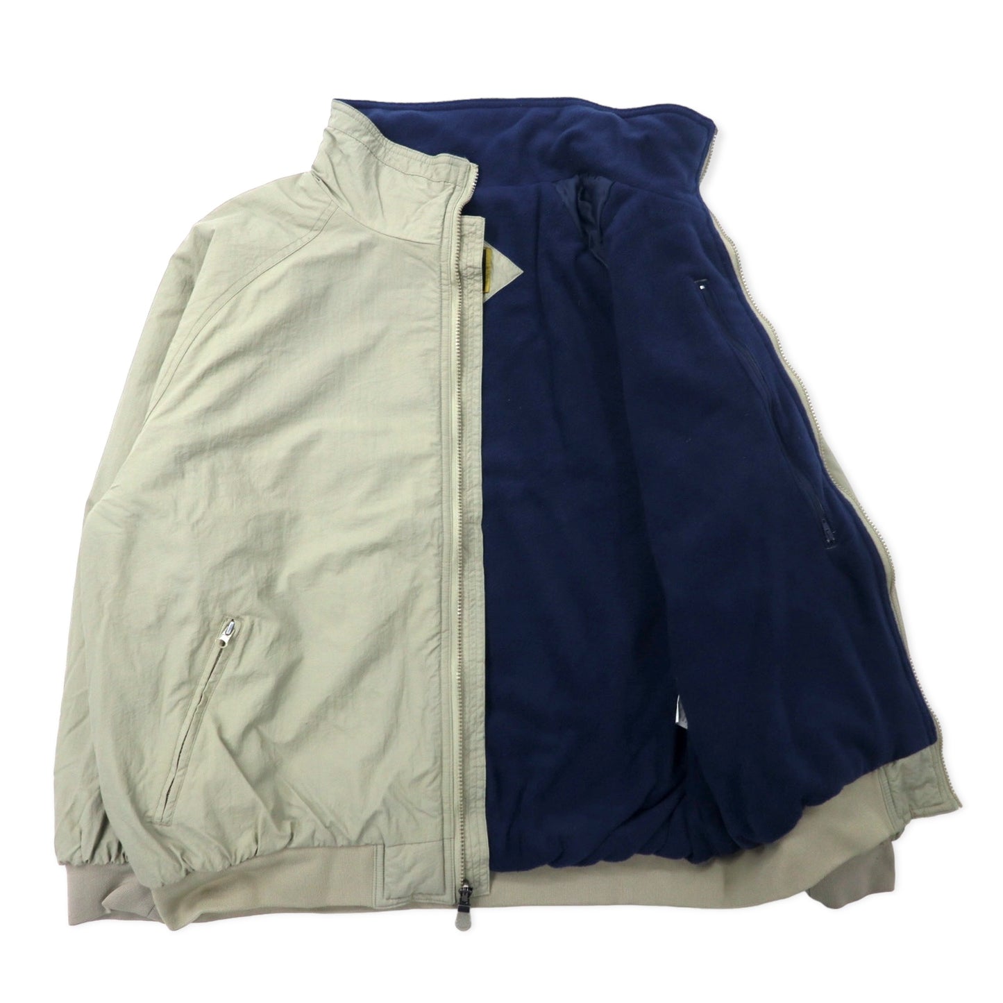 BARU SPORTS FLEECE Lining Windbreaker XXL Beige Big Size – 日本然