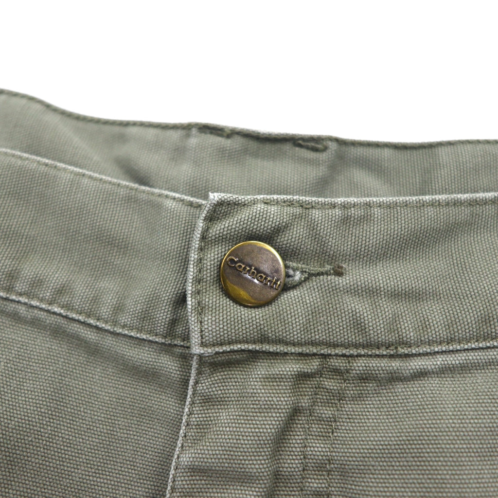 Carhartt 00年代 ダック地 ショート カーゴパンツ ハーフパンツ XL カーキ コットン B164