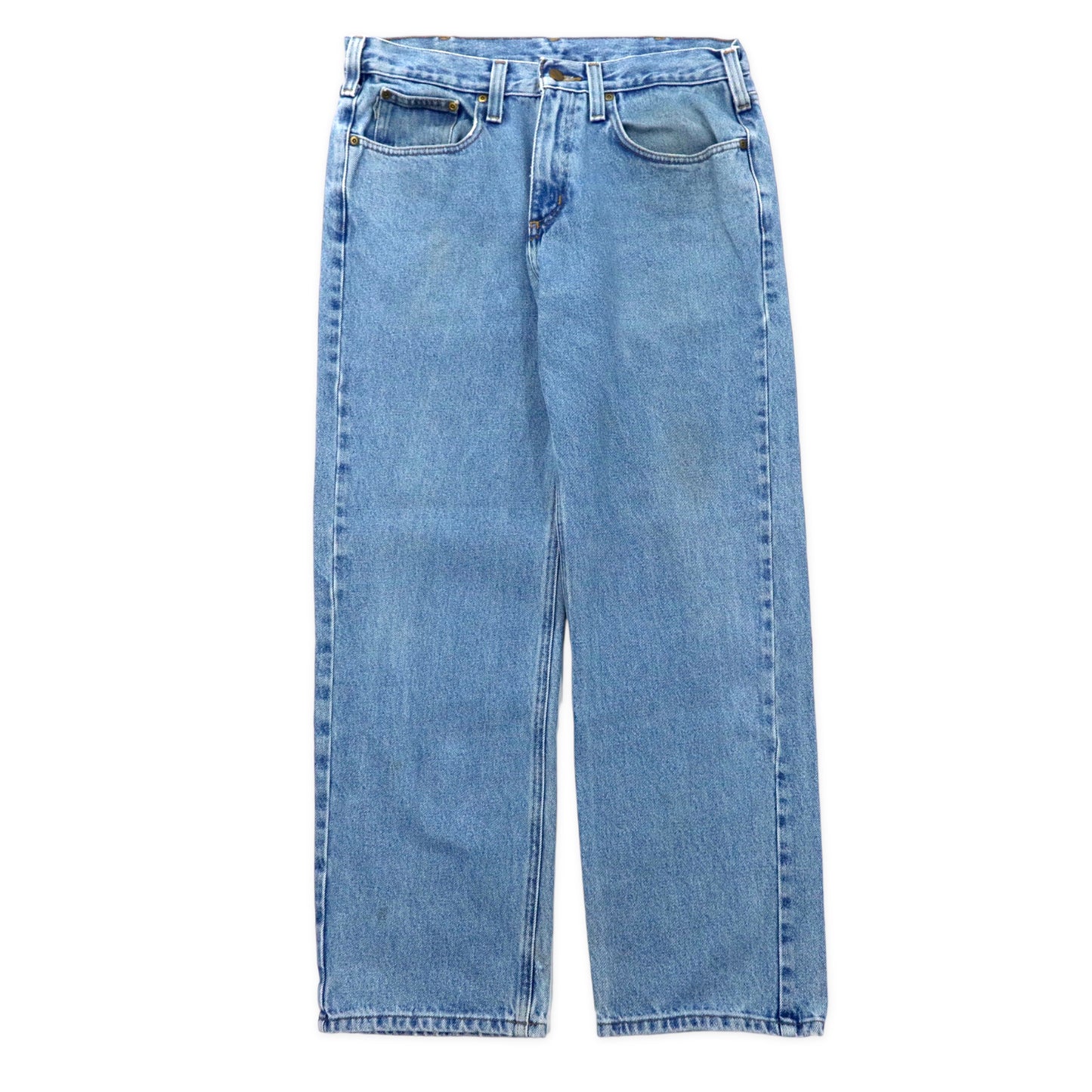 CARHARTT Buggy Tapered Denim PANTS 34 Blue Ice Wash RELAXED FIT ...