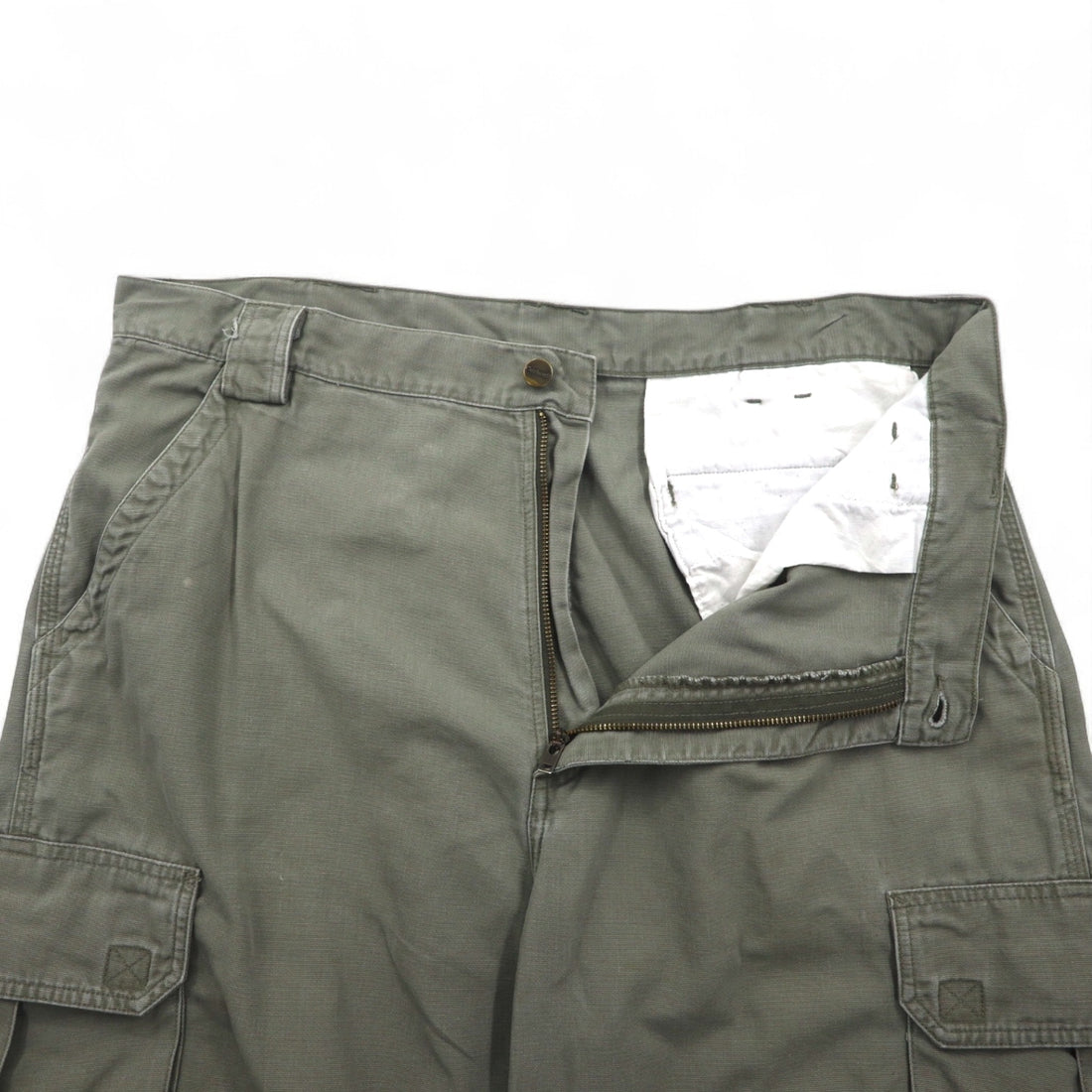 Carhartt 00年代 ダック地 ショート カーゴパンツ ハーフパンツ XL カーキ コットン B164