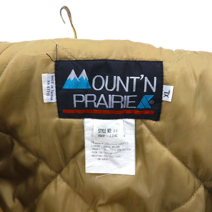 MOUNT'N PRAIRIE 90s Duck Hunter Camo Hunting Jacket, XL, Khaki, Padded, Detachable Hood