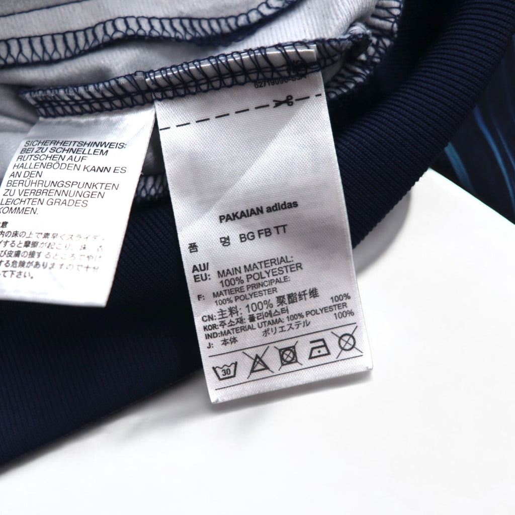 adidas originals Firebird stand collar high neck track jacket jersey M navy all-over print trefoil logo 3 stripes Blue Geology Fire Bird Track Top BQ1001