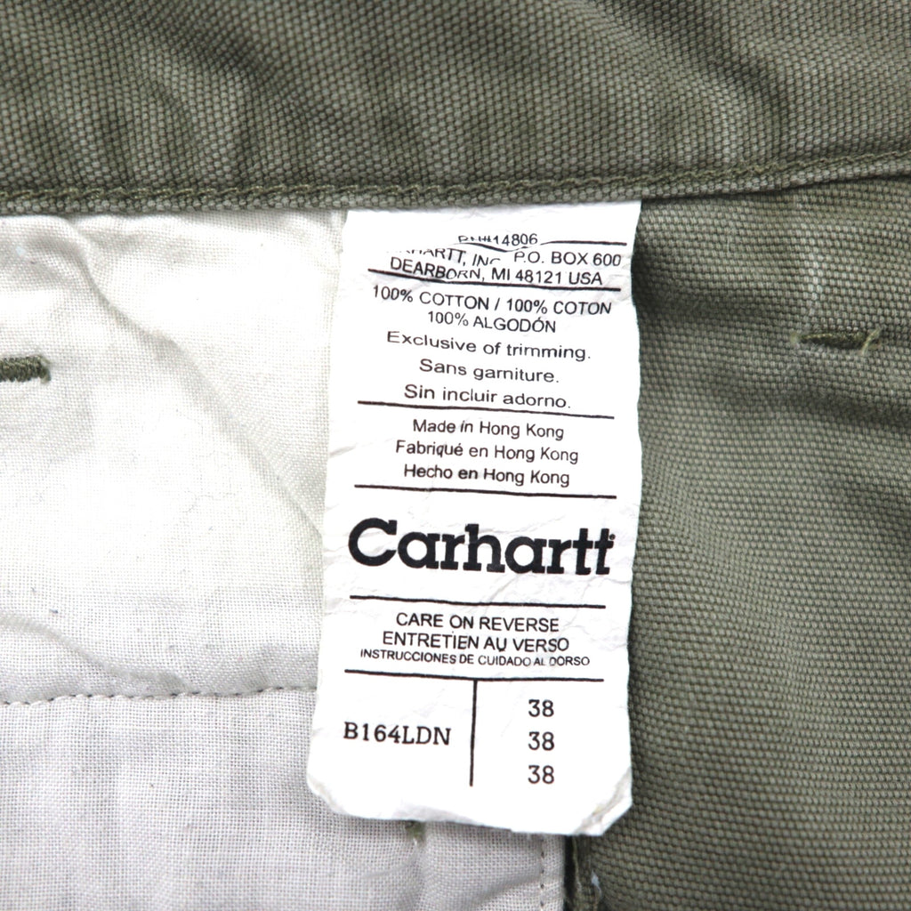Carhartt 00年代 ダック地 ショート カーゴパンツ ハーフパンツ XL カーキ コットン B164