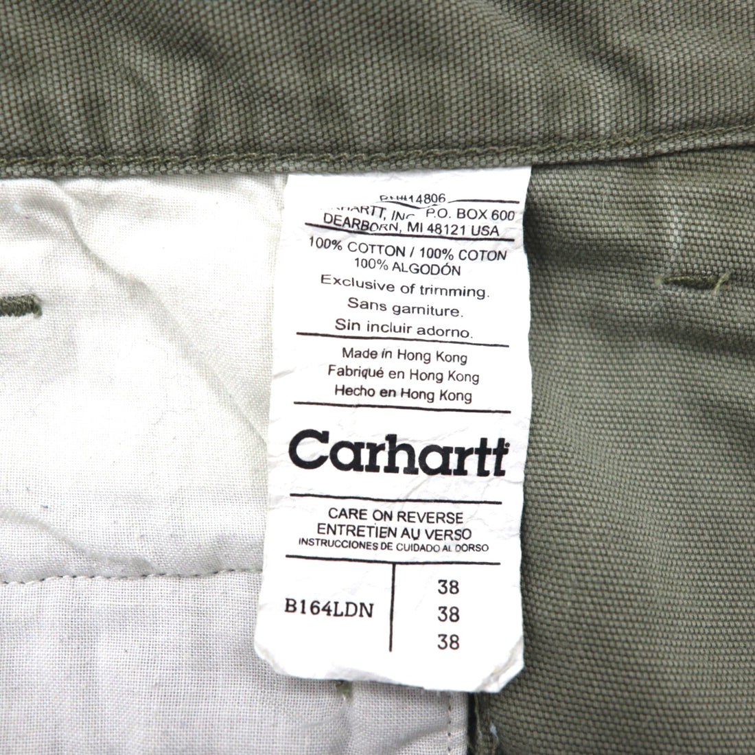 Carhartt 00年代 ダック地 ショート カーゴパンツ ハーフパンツ XL カーキ コットン B164