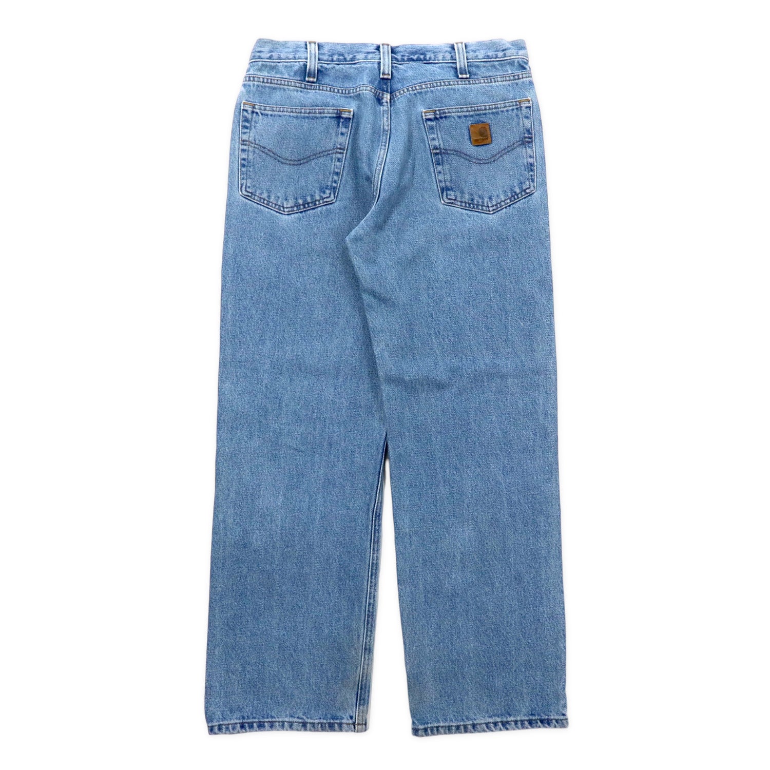 CARHARTT Buggy Tapered Denim PANTS 34 Blue Ice Wash RELAXED FIT