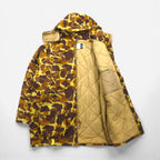 MOUNT'N PRAIRIE 90s Duck Hunter Camo Hunting Jacket, XL, Khaki, Padded, Detachable Hood