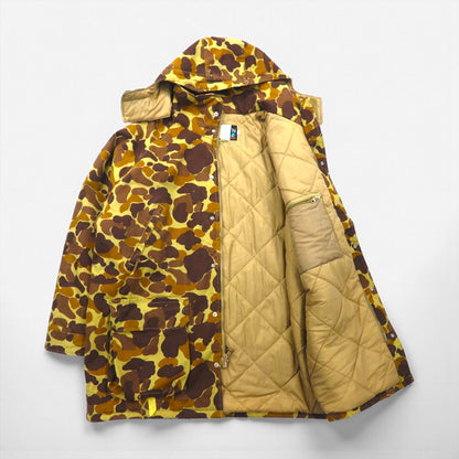 MOUNT'N PRAIRIE 90s Duck Hunter Camo Hunting Jacket, XL, Khaki, Padded, Detachable Hood