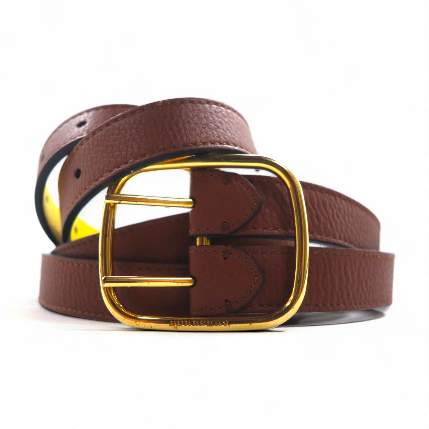 BURBERRY Lynton Reversible Double Strap Leather Belt, Size 34/85, Grained Leather, Double Strap, ITPARPEL9BOL, Current Model, Made in Italy