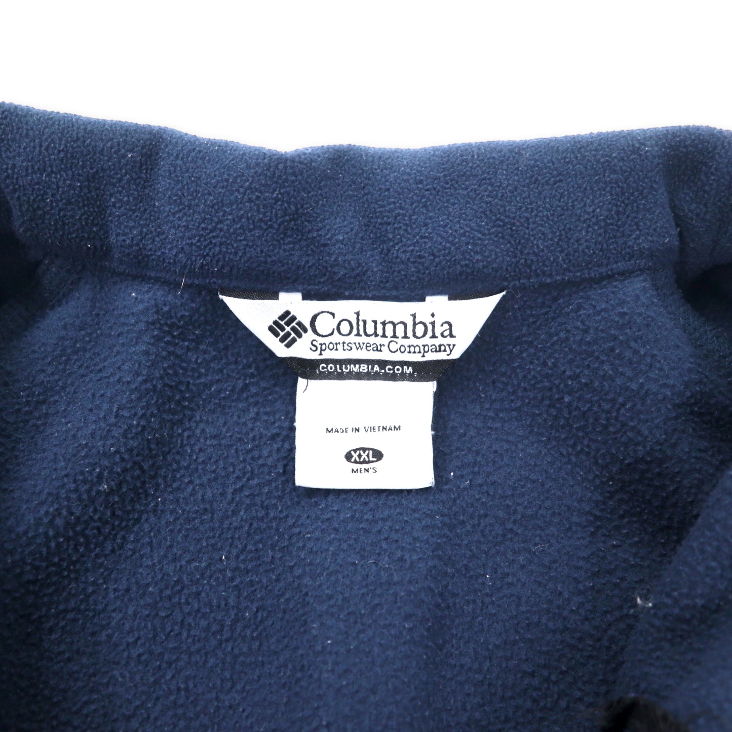 Columbia ハーフジップ フリースジャケット XXL ネイビー ポリエステル ワンポイントロゴ刺繍 WM6352