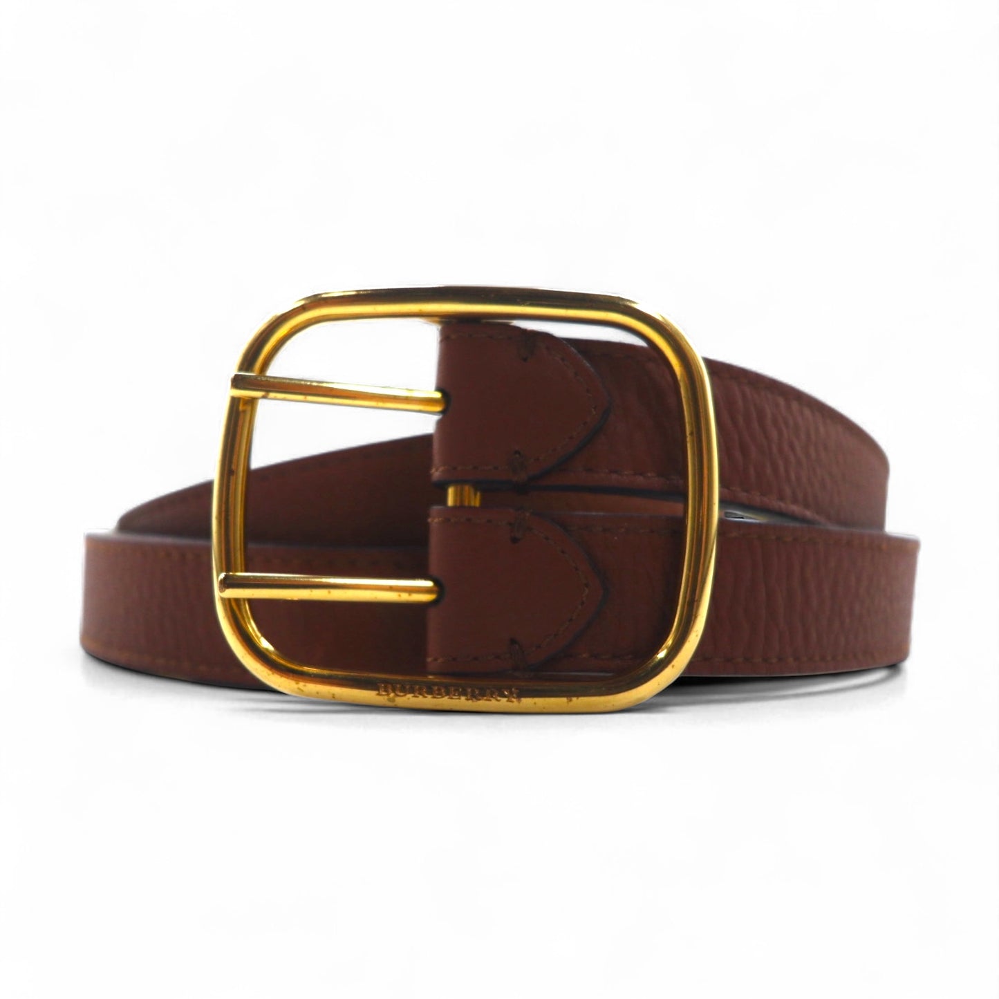 BURBERRY Lynton Reversible Double Strap Leather Belt, Size 34/85, Grained Leather, Double Strap, ITPARPEL9BOL, Current Model, Made in Italy