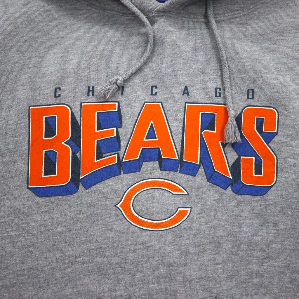 Reebok プルオーバー パーカー L グレー コットン NFL CHICAGO BEARS