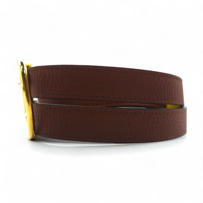 BURBERRY Lynton Reversible Double Strap Leather Belt, Size 34/85, Grained Leather, Double Strap, ITPARPEL9BOL, Current Model, Made in Italy