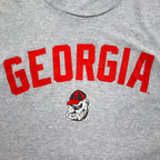 Champion アーチロゴ カレッジ プリント Tシャツ 2XL グレー GEORGIA BULLDOGS ホンジュラス製