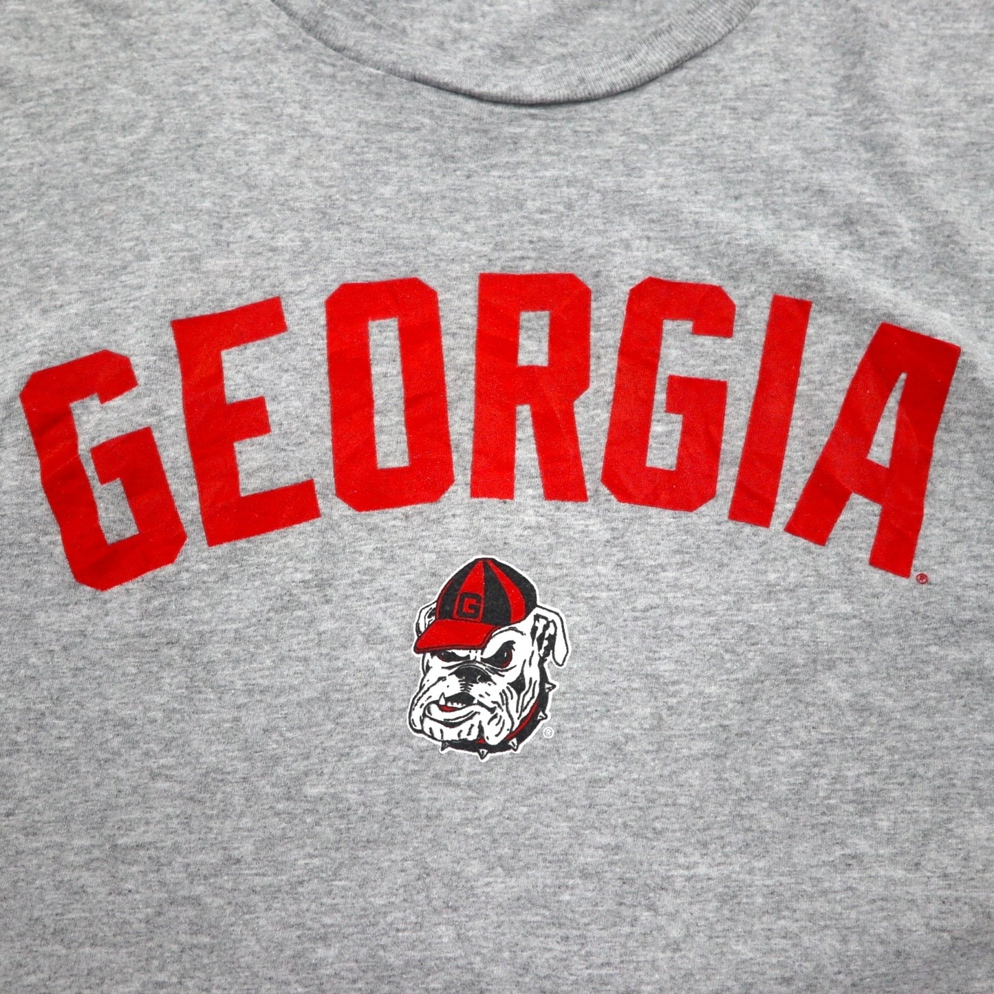 Champion アーチロゴ カレッジ プリント Tシャツ 2XL グレー GEORGIA BULLDOGS ホンジュラス製