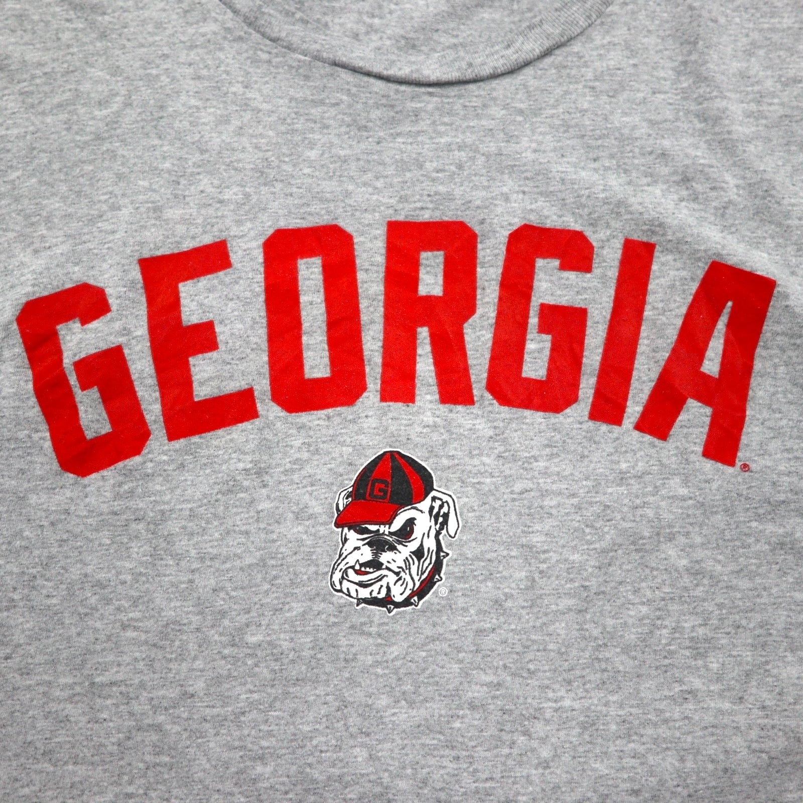 Champion アーチロゴ カレッジ プリント Tシャツ 2XL グレー GEORGIA BULLDOGS ホンジュラス製