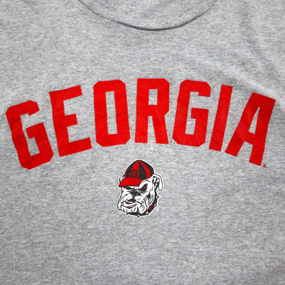 Champion アーチロゴ カレッジ プリント Tシャツ 2XL グレー GEORGIA BULLDOGS ホンジュラス製