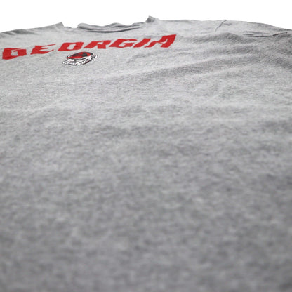 Champion アーチロゴ カレッジ プリント Tシャツ 2XL グレー GEORGIA BULLDOGS ホンジュラス製