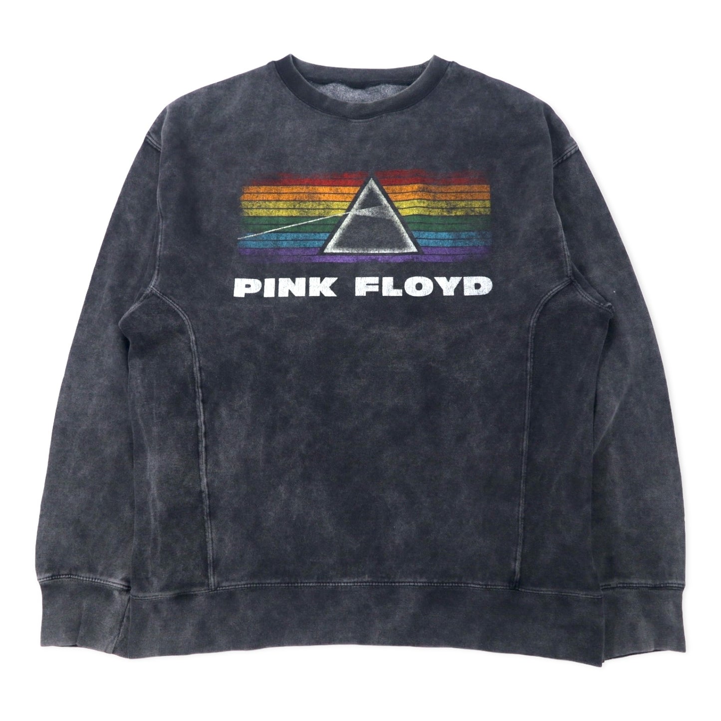 PINK FLOYD ピンクフロイド バンド プリント スウェット L グレー コットン ブリーチ ヴィンテージ加工 PULL & BEAR パキスタン製