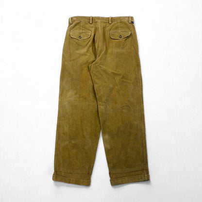 DOCKERS (Levi's) 2000s Wide-leg Corduroy Chino Pants, Size M, Beige, with Double Cuffs
