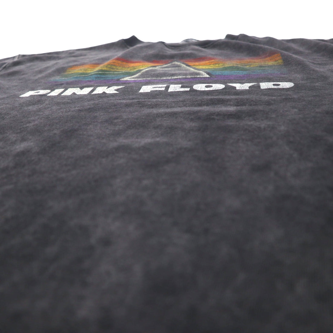 PINK FLOYD Pink Floyd band print sweatshirt L Grey cotton bleach vintage finish PULL &amp; BEAR Made in Pakistan