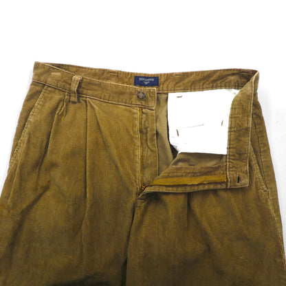 DOCKERS (Levi's) 2000s Wide-leg Corduroy Chino Pants, Size M, Beige, with Double Cuffs