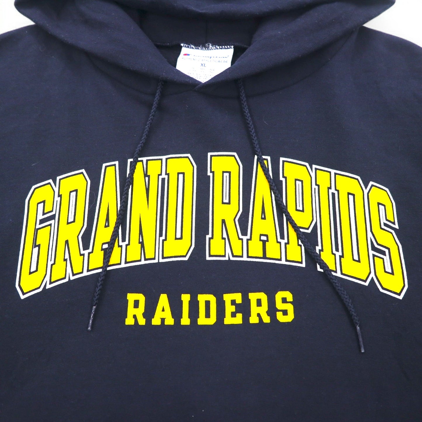Champion プルオーバー パーカー 3XL ネイビー ビッグサイズ GRAND RAPIDS RAIDERS エルサルバドル製