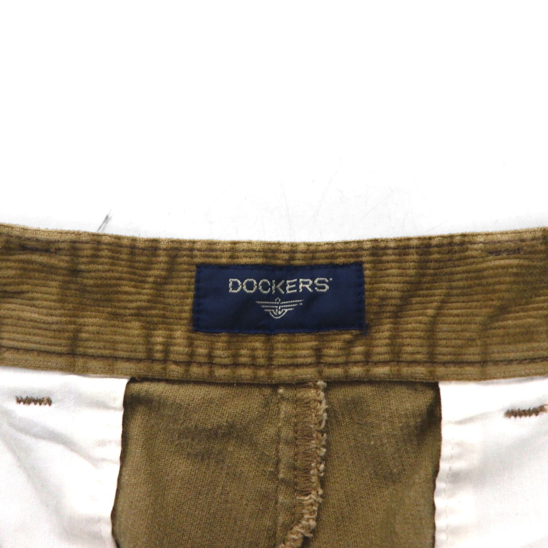 DOCKERS ( Levi's ) 00年代 2タック ワイド コーデュロイ チノパンツ M ベージュ ダブルカフス