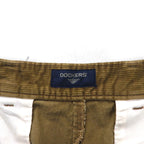 DOCKERS ( Levi's ) 00年代 2タック ワイド コーデュロイ チノパンツ M ベージュ ダブルカフス