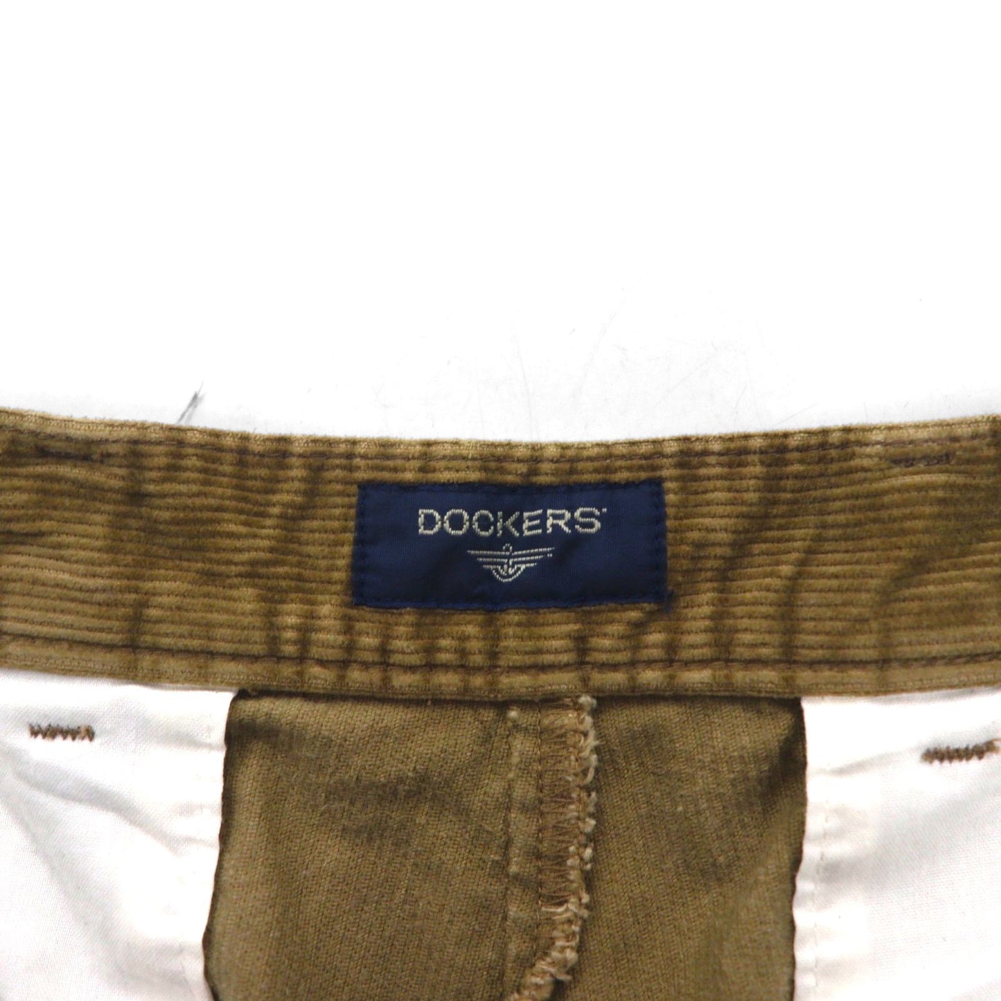 DOCKERS (Levi's) 2000s Wide-leg Corduroy Chino Pants, Size M, Beige, with Double Cuffs