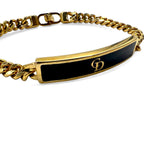 Christian Dior ドイツ製 ヴィンテージ ロゴID ブレスレット 喜平 ゴールド CDロゴ プレート GERMANY刻印