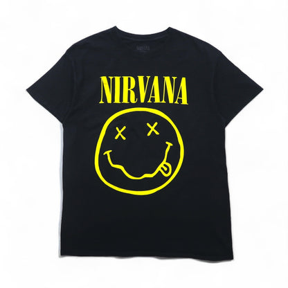 NIRVANA Rock Band T-Shirt, Size M, Black, Cotton