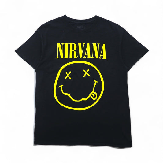 NIRVANA ニルヴァーナ ロック バンド Tシャツ M ブラック コットン