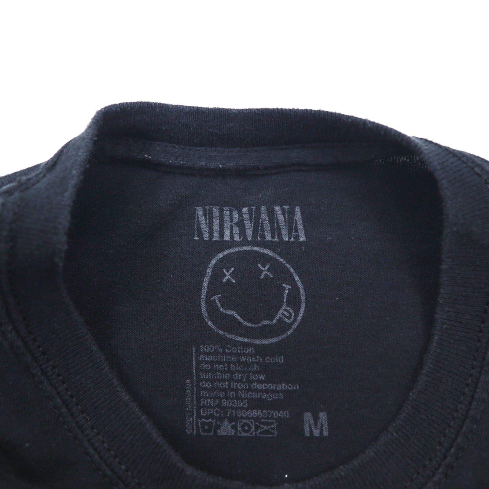 NIRVANA Rock Band T-Shirt, Size M, Black, Cotton