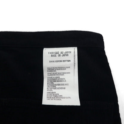 TUKI Corduroy Pants, Type 3, Wide Leg Marine Pants, Size M, Black, 0032C, Made in Japan