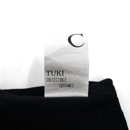 TUKI Corduroy Pants, Type 3, Wide Leg Marine Pants, Size M, Black, 0032C, Made in Japan