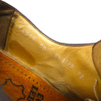 MORESCHI Italian-made semi-brogue dress shoes, size 27.5cm, brown genuine leather with medallion detailing.